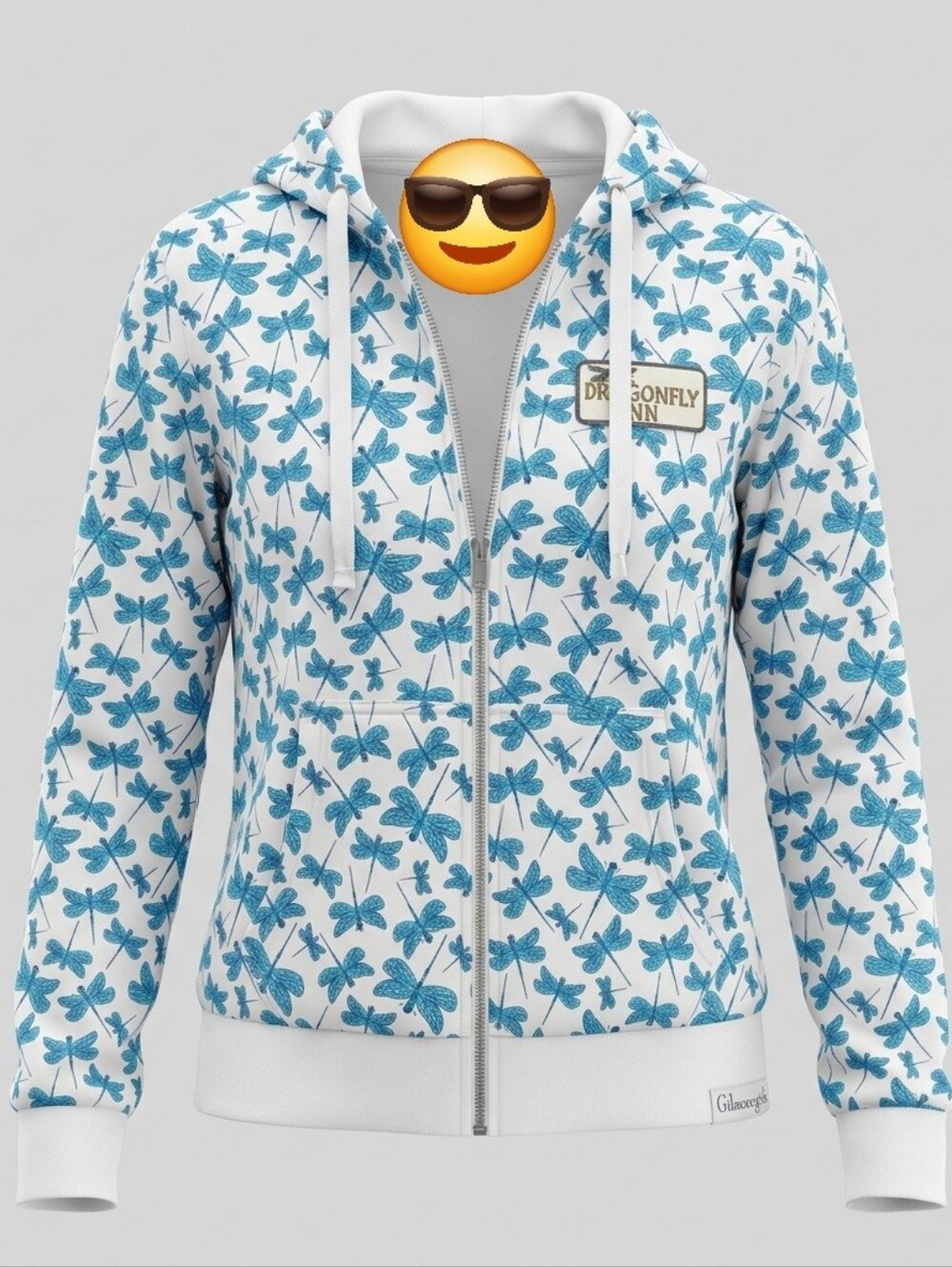 Gilmore Girls Warner Bros Studio Tour Blue Dragonfly Zip Up Jacket Small